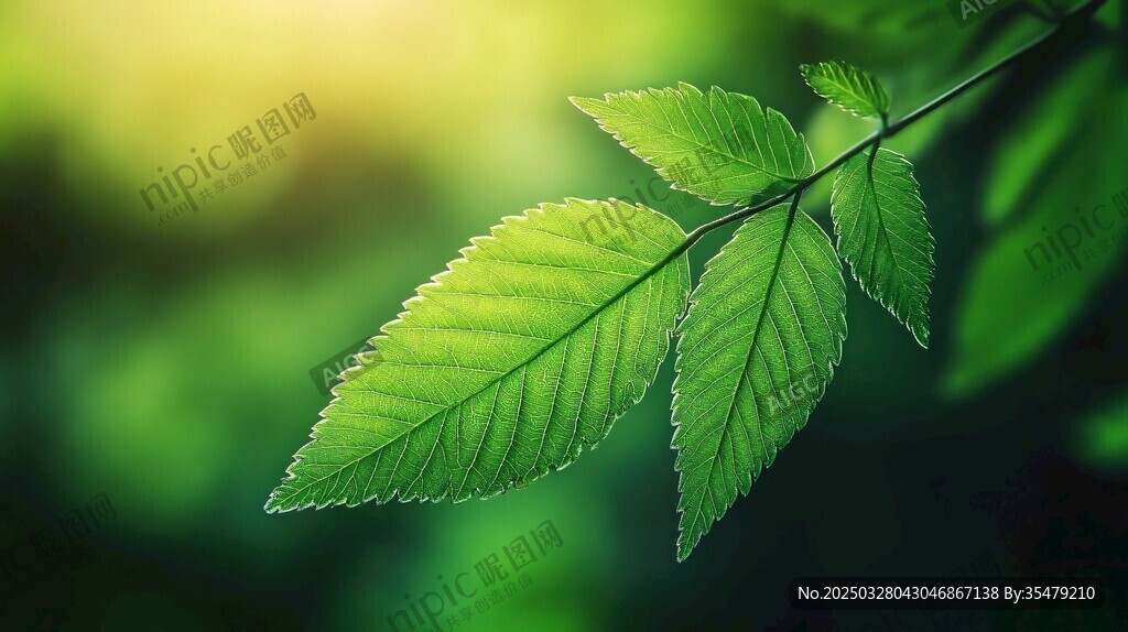 嫩绿叶片的清新自然之美