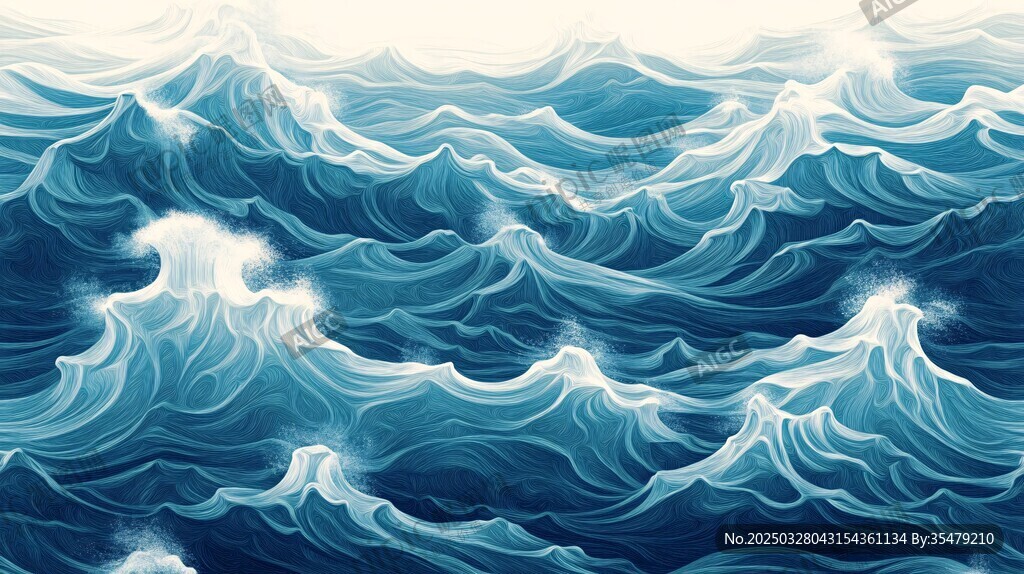 澎湃海浪 梦幻海洋图景