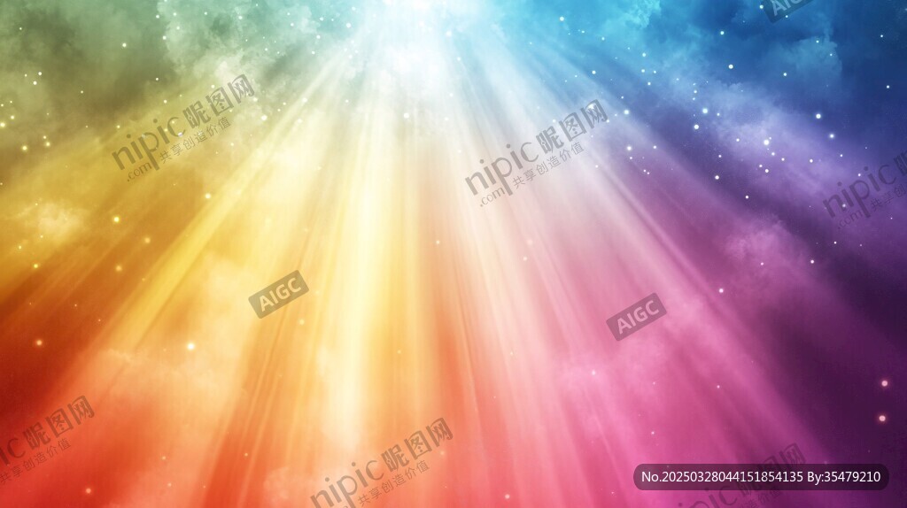 梦幻炫彩光线星空背景