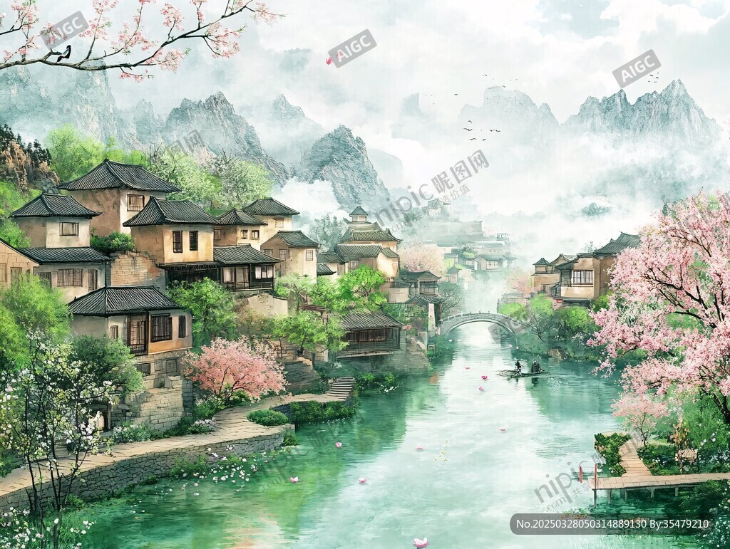 江南水乡春日诗意画卷