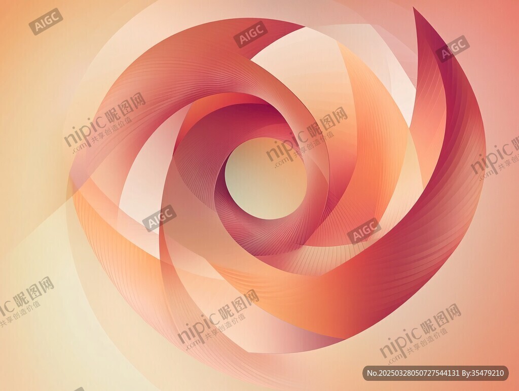渐变旋绕几何抽象背景图
