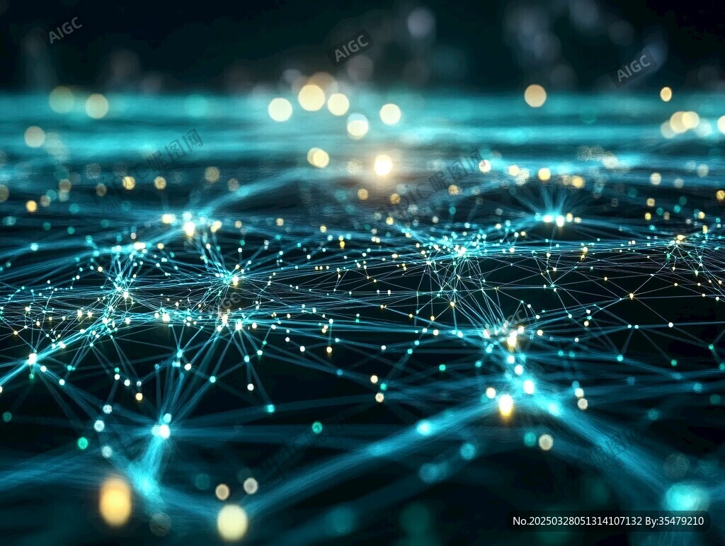 科技感网络连线抽象背景图