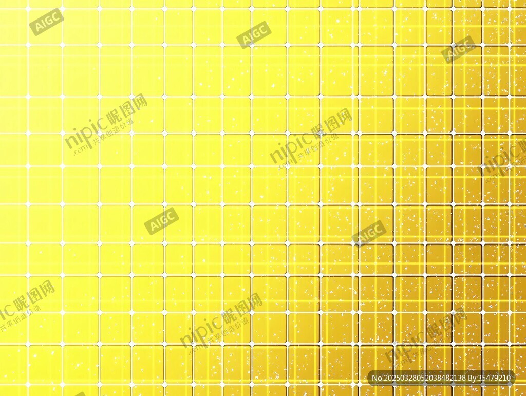金色网格瓷砖背景图案