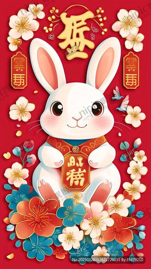 萌兔贺岁 喜庆新春佳节