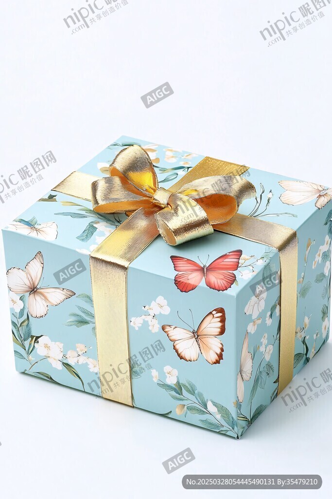 蝴蝶花卉图案精美礼品盒