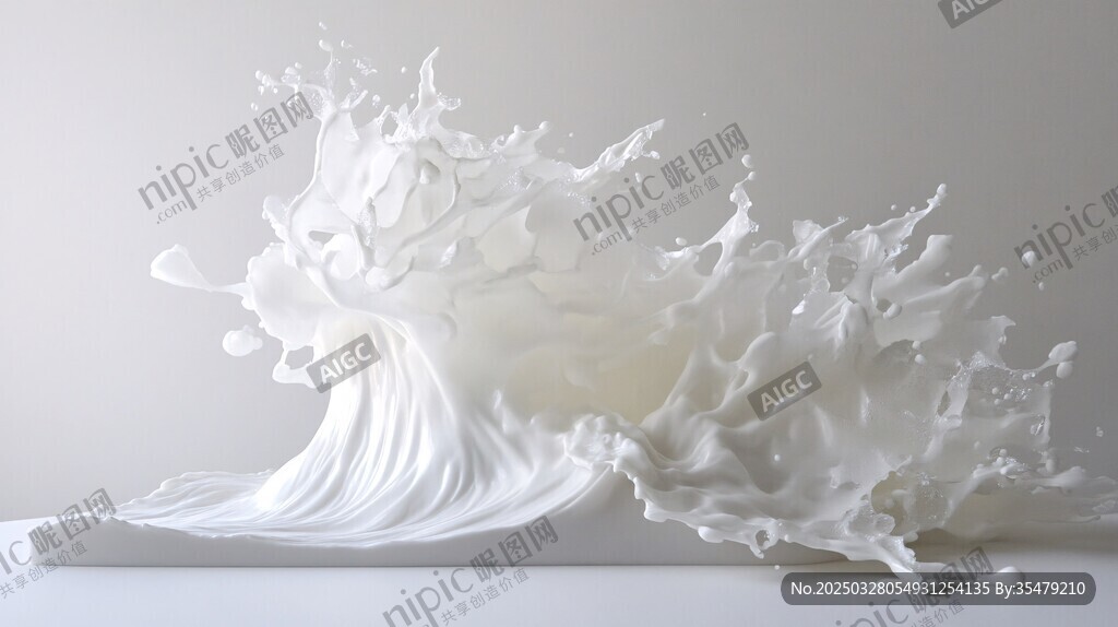 牛奶飞溅瞬间艺术画面