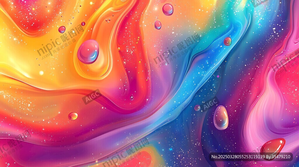 梦幻流体色彩艺术画面