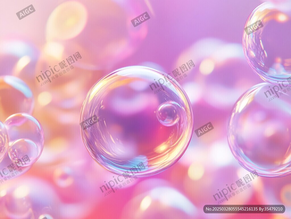 梦幻彩色泡泡背景图