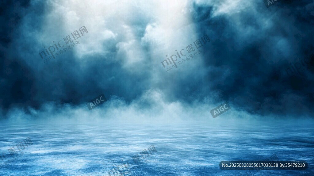云海曙光下的静谧海面