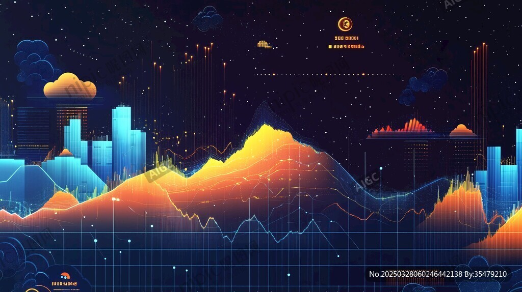科技风金融数据可视化图景