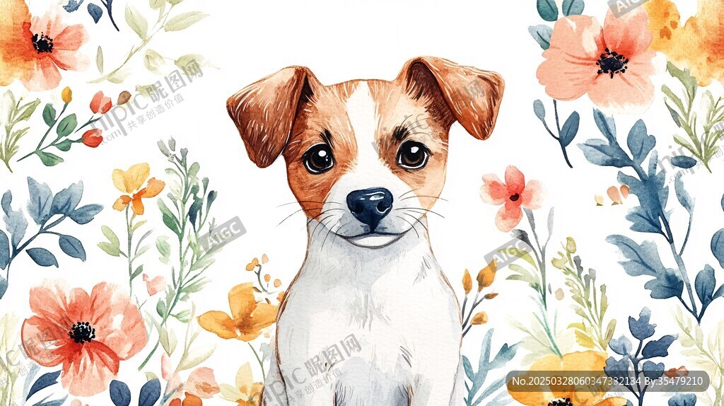 花中萌犬