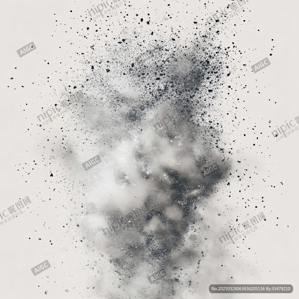 粉末爆炸瞬间艺术画面