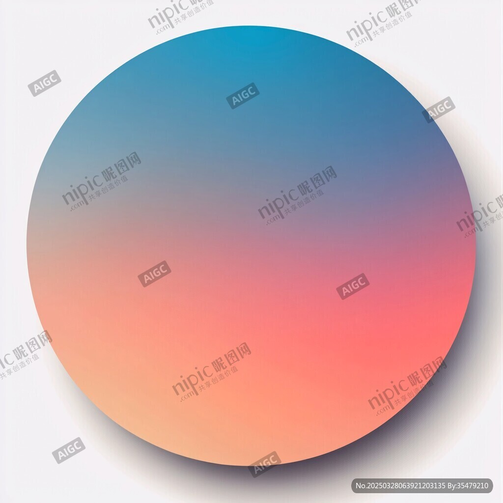 渐变彩色圆形图案元素