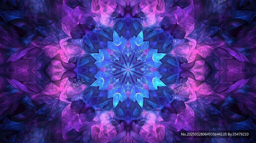 梦幻绚丽分形艺术图案