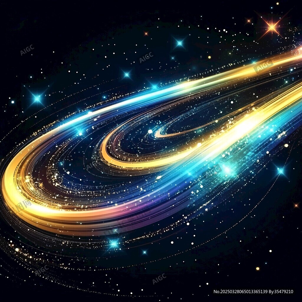 梦幻宇宙光带星空美景
