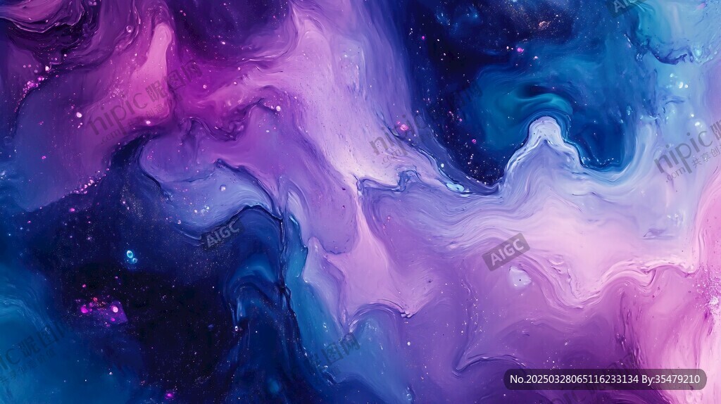 梦幻宇宙流体艺术画面