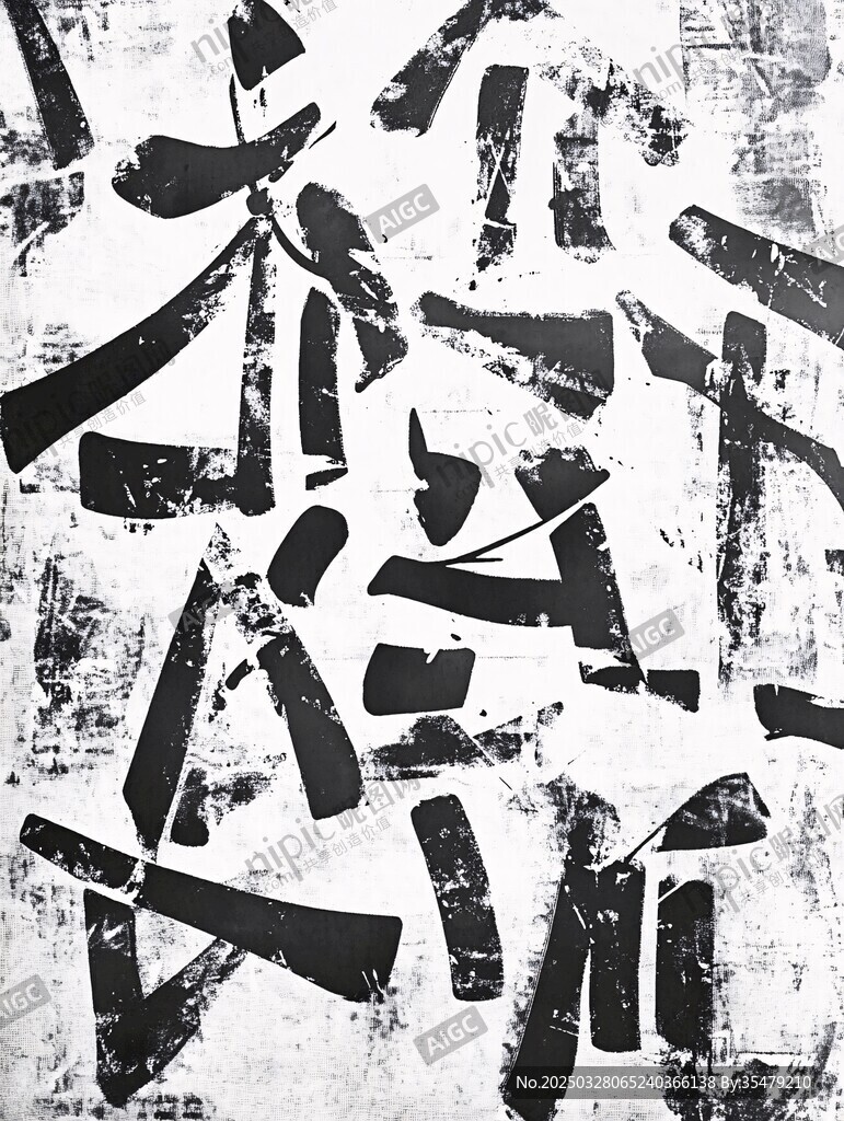 抽象水墨书法艺术图案