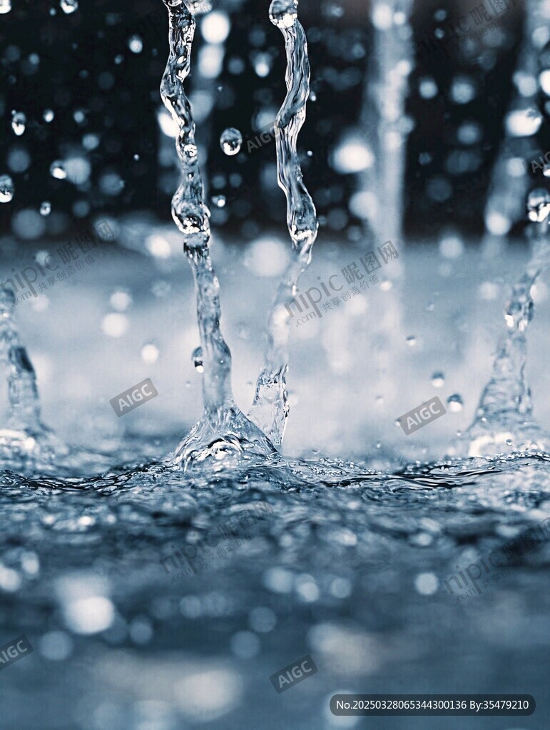 水滴坠落的灵动瞬间