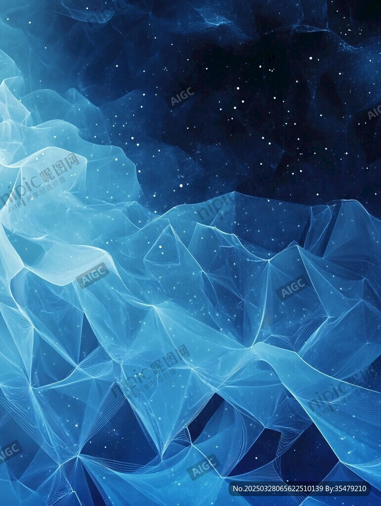梦幻蓝色抽象星空纹理图
