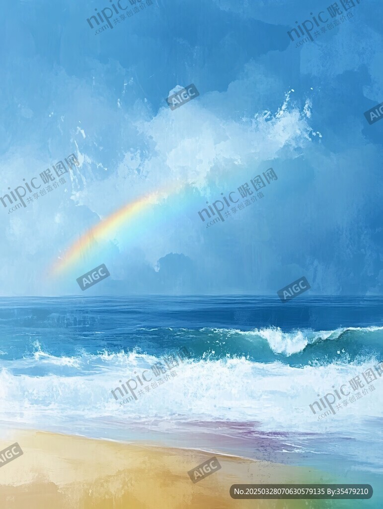 海边彩虹美景
