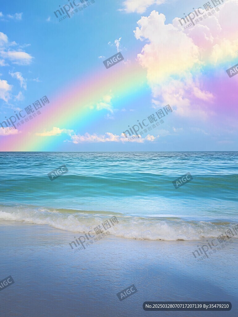 海边彩虹美景