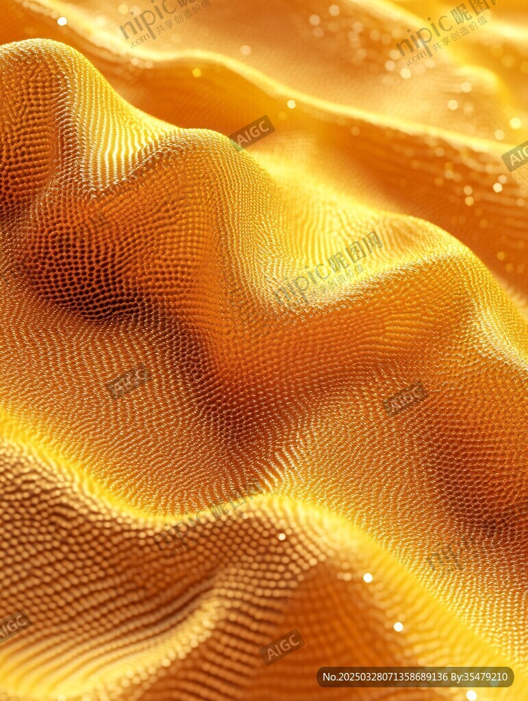 金色波浪纹理闪耀画面