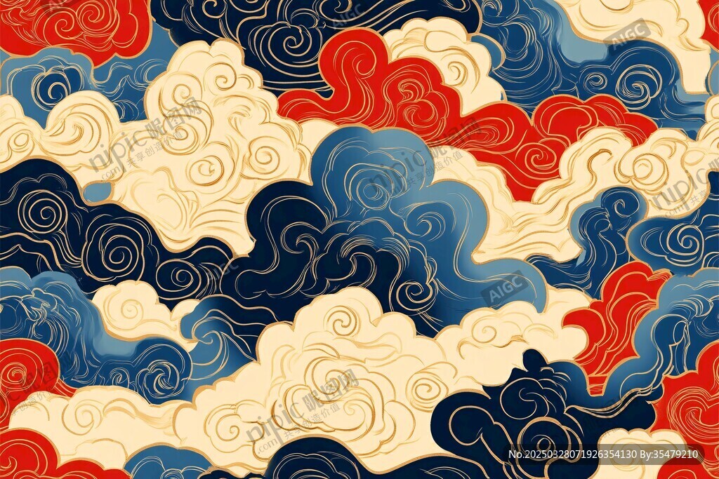 中式云纹图案
