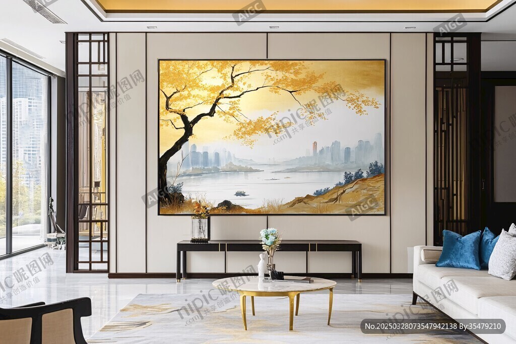 客厅中式风格艺术挂画