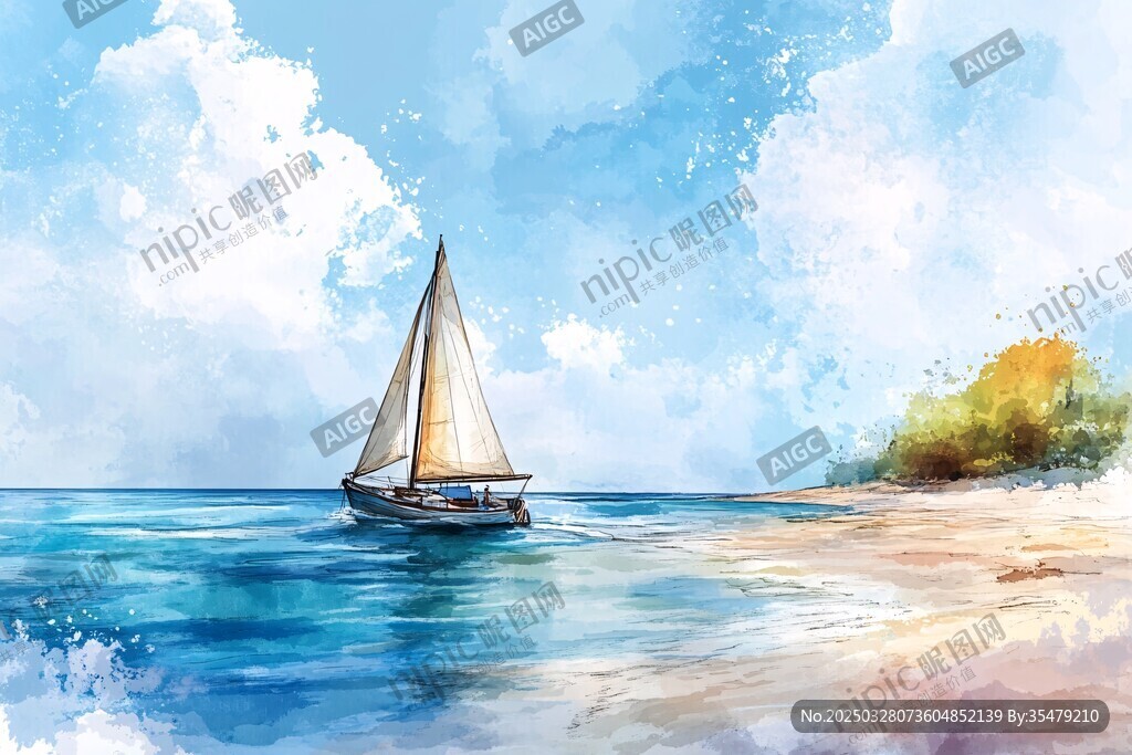 海上帆船 邂逅美丽海滨