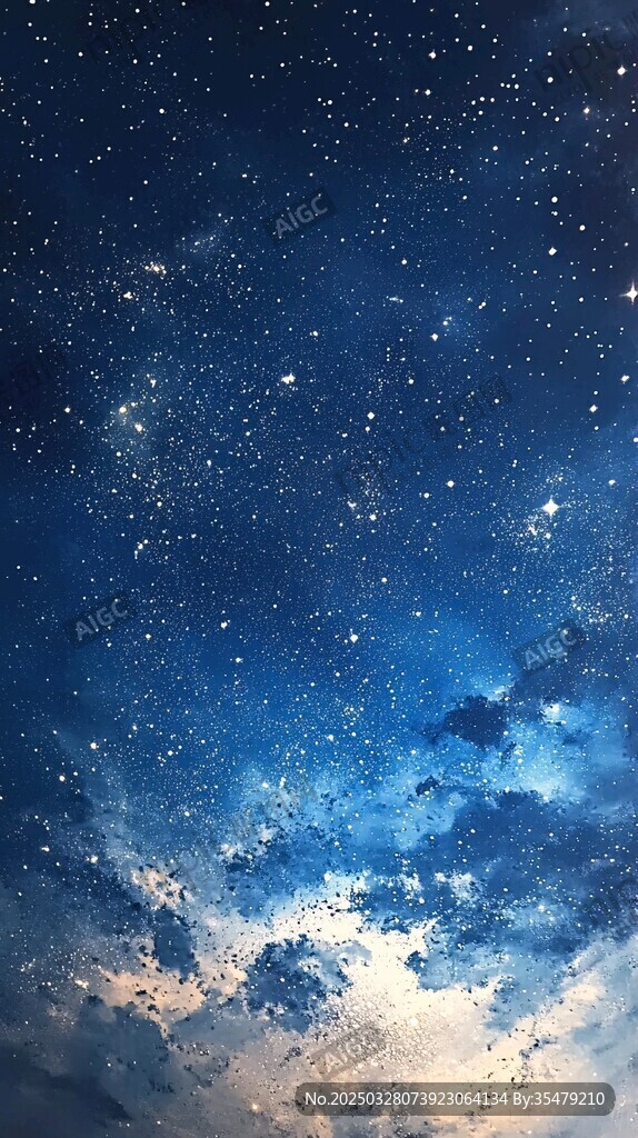 梦幻星空夜景