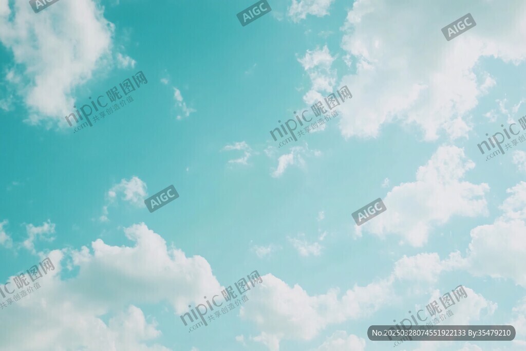蓝天白云 清新自然美景
