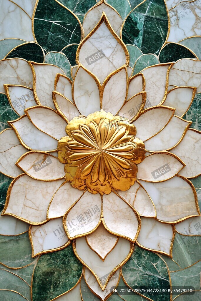 精美莲花装饰艺术图案