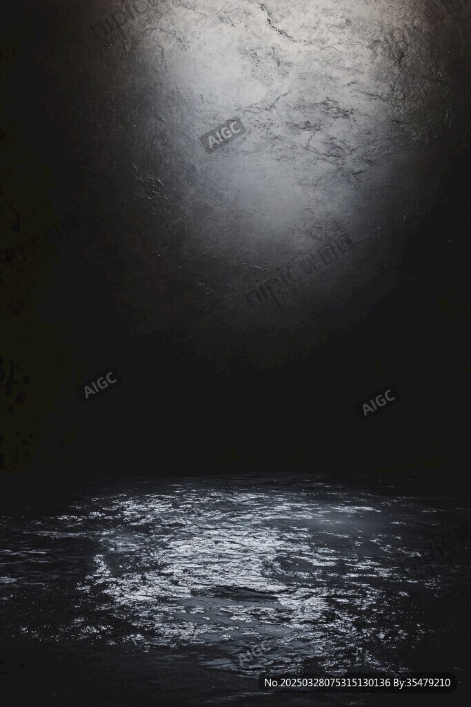 黑暗中的神秘光束场景