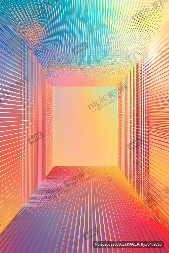 梦幻炫彩几何空间通道