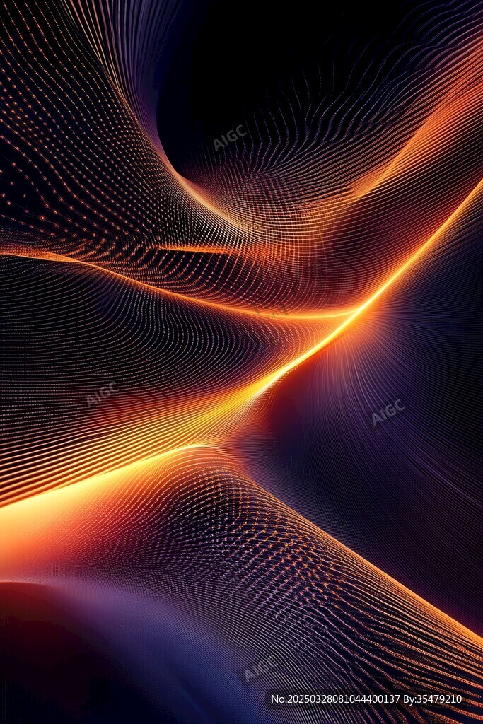炫彩光线交织的梦幻背景