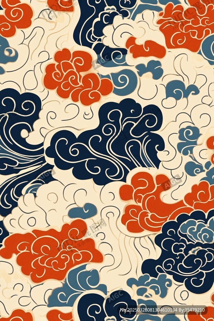 中式传统云纹图案设计