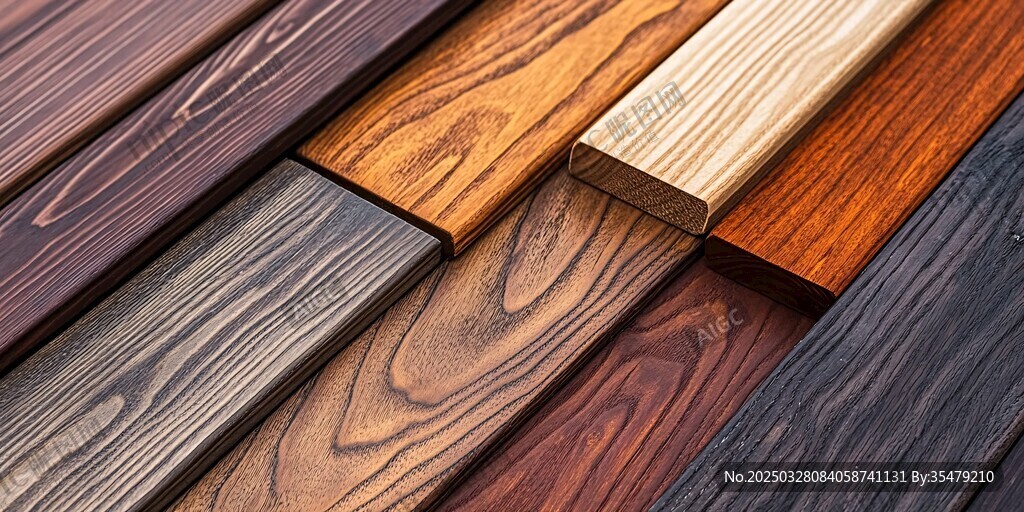 多样实木板材展示