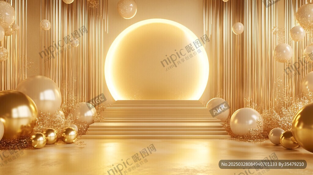 金色梦幻舞台展示空间
