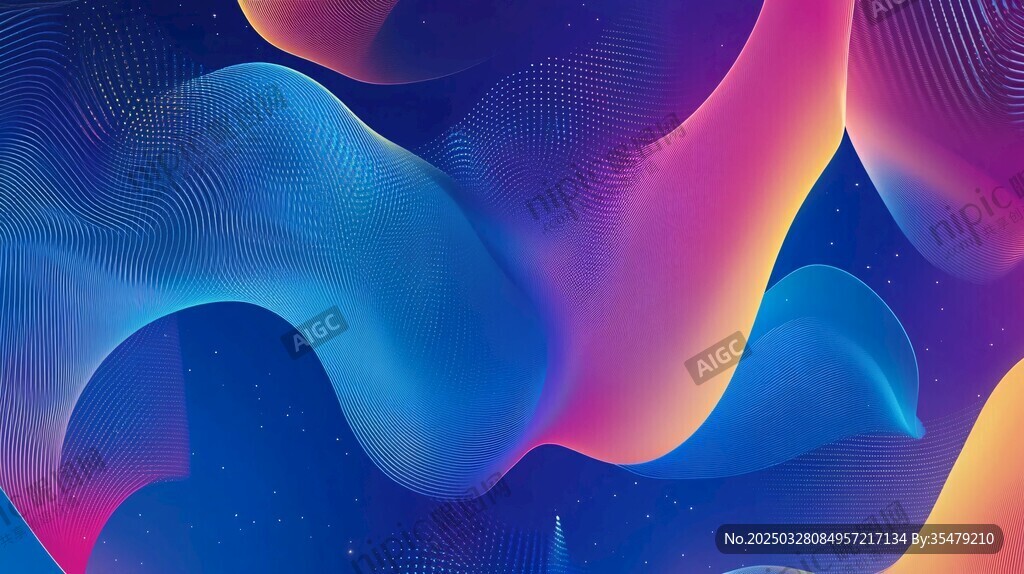 梦幻渐变流体艺术背景图