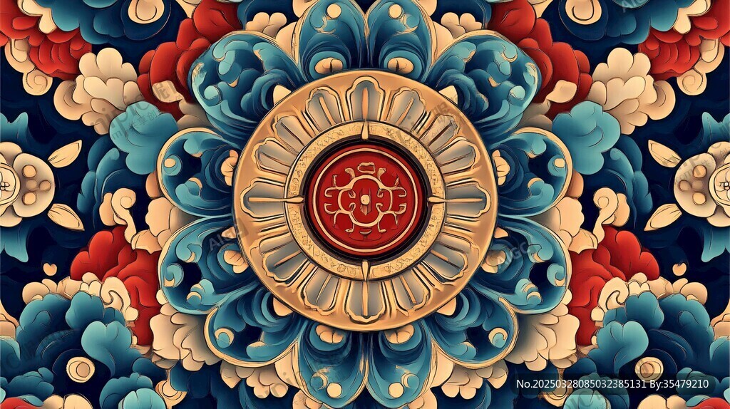 中式传统精美花纹图案