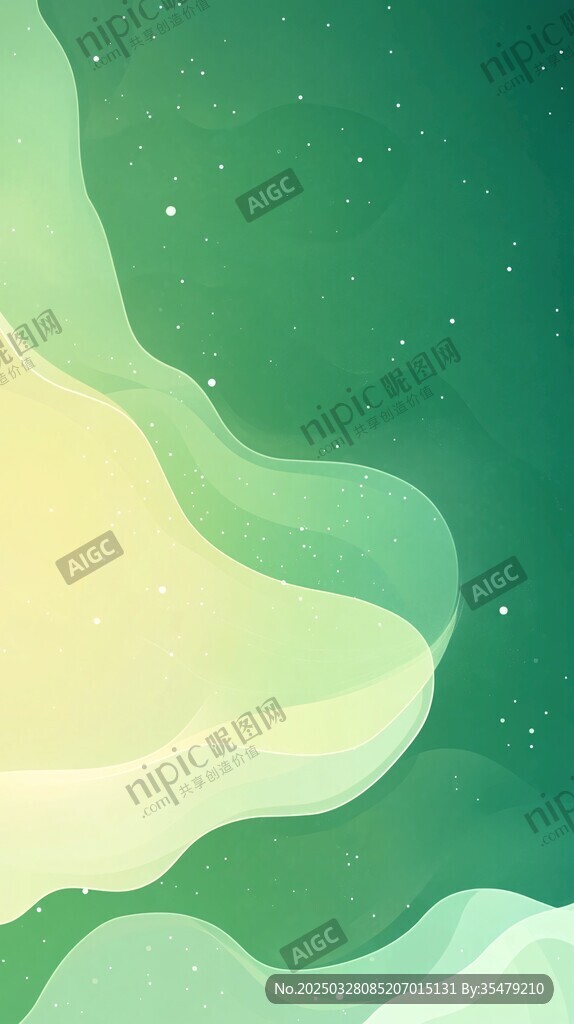 梦幻绿色星空抽象背景图