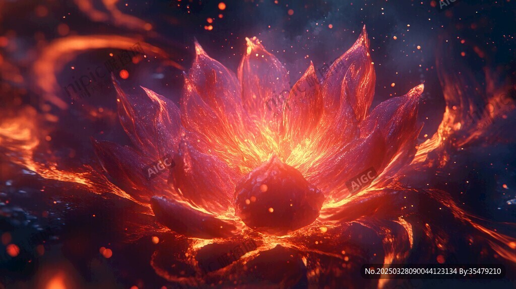 火焰莲花 奇幻能量绽放