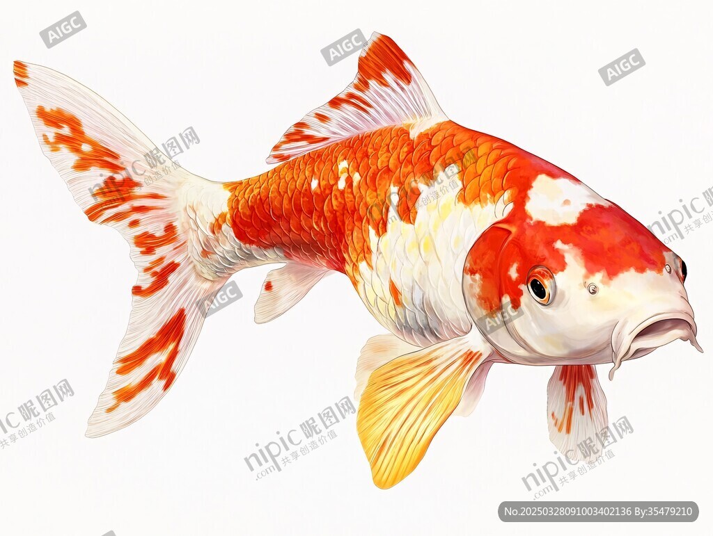 锦鲤鱼插画