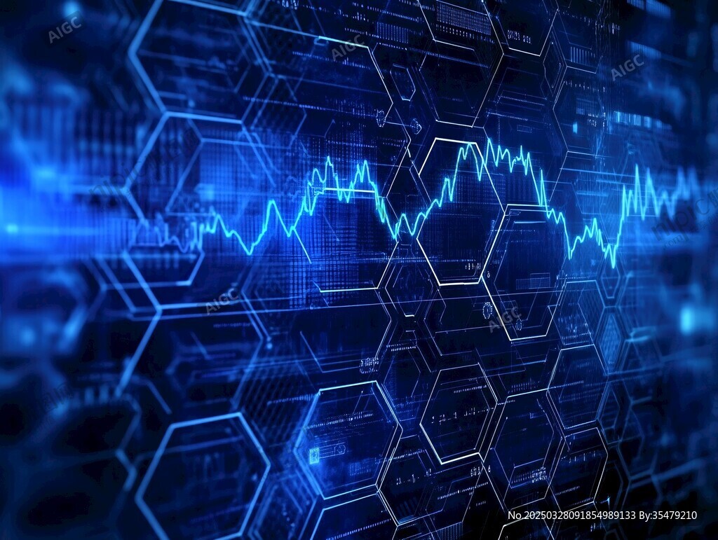 科技感金融数据波动画面