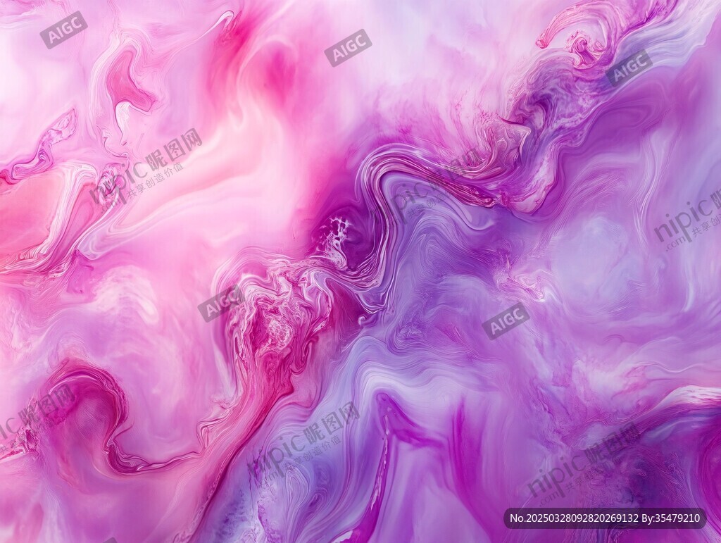 梦幻粉紫流体艺术纹理