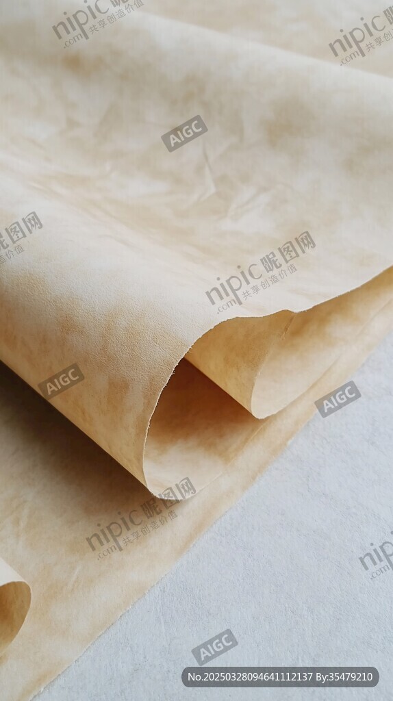 卷边复古纸张特写
