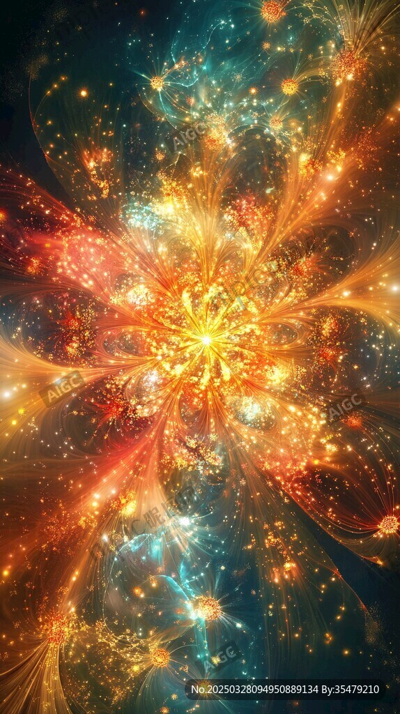 绚丽梦幻宇宙能量爆发