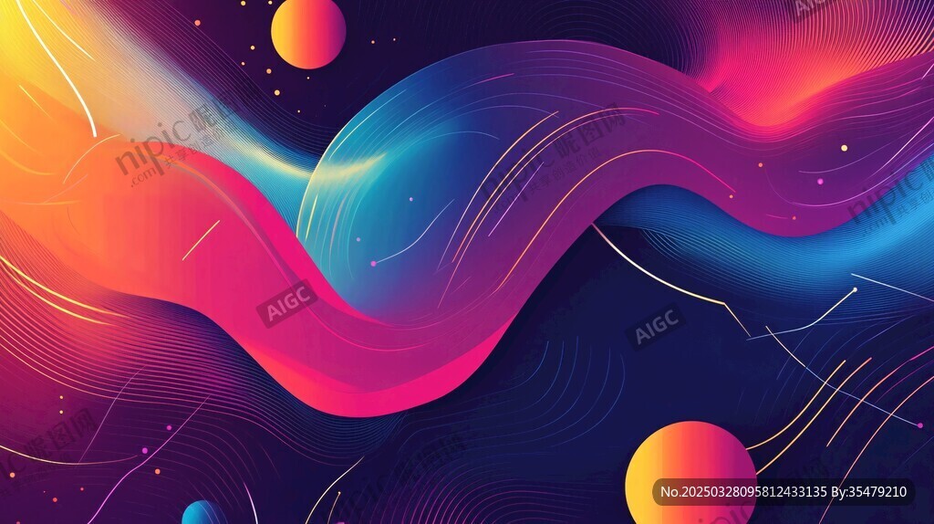 梦幻渐变宇宙流体艺术图
