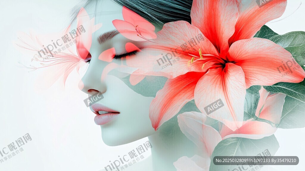 花影幻颜的梦幻女性形象