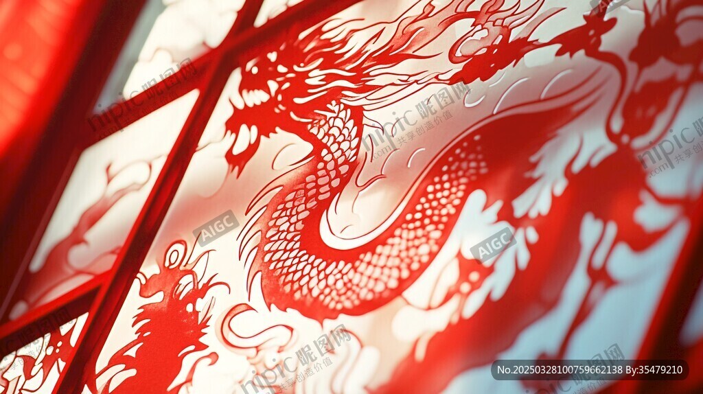 龙纹剪纸 传统艺术之美